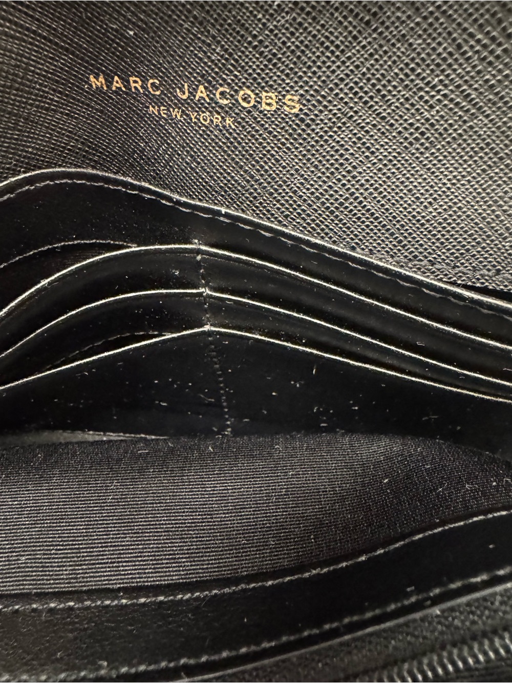 Marc Jacobs Black Envelope Wallet with Gold Snap - Picture 5 of 7